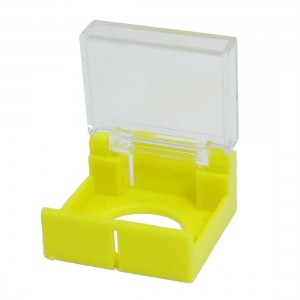 16mm Dia Yellow Plastic Rectangle Protective Case for Push Switch Button