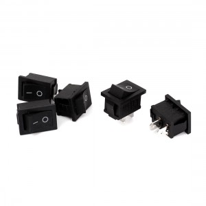 5 Pcs SPST On/Off Black Momentary Push Button Switches AC 6A/250V 10A/125V