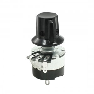 WH134-2 470K ohm Single Turn Rotary Taper Switch Carbon Potentiometer w Knob