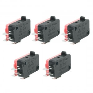 AC 250V 16A 4A Micro Limit Switch Push Button SPDT Momentary Snap Action 5 Pcs