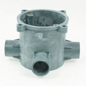 Green PVC Flush Type Wall Mounted 3 Way Round Junction Box Case