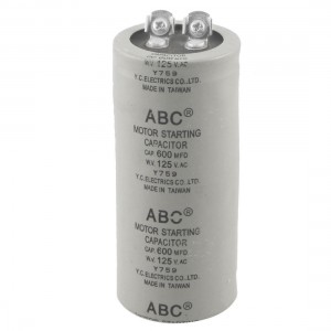 Metallized Polypropylene Film 600uF AC 125V Motor Starting Capacitor