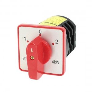 AC 380V 20A 4KW 3 Positions 3NO+3NC Latching Rotary Universal Changeover Switch