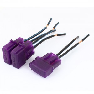 3PCS Purple Plastic Coated Auto Car ATC Blade Inline Fuse Holder Replacement