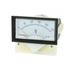AC 0-250V Class 2.5 Fine Tuning Rectangle Analog Voltage Meter Voltmeter