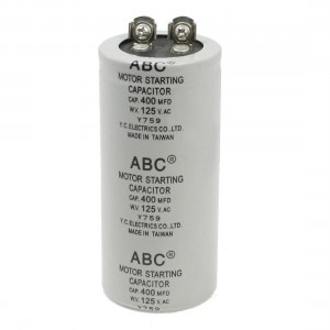Capacitance Round Polypropylene Film Capacitor AC 125V 400UF