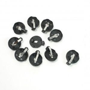 CR2016 2025 2032 Coin Cell Button Battery Holder Socket Black 10 Pcs