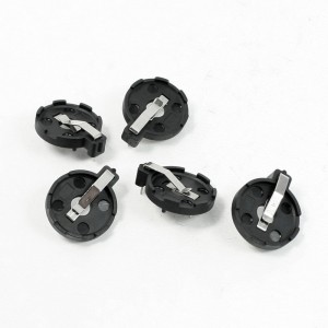 CR2016 2025 2032 Coin Cell Button Battery Holder Socket Black 5 Pcs