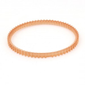 3.3mm Pitch 250mm Girth Double Sided Kevlar Cord PU Timing Belt Orange