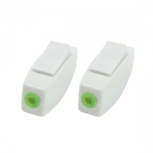 2 Pcs 250VAC 3A ON/OFF Button In Line Cord Switch White for Bedroom