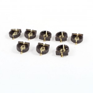 8 x Brown Plastic Button Coin Cell Battery Sockets Holder for CR1220