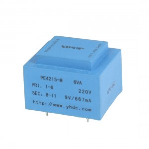 PE4215-M 6VA 50/60 Hz 9V Output Plug-in Encapsulated Transformer