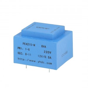 6VA 50/60 Hz 4 Pins Safety Insulated Encapsulated Transformer