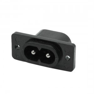 AC 250V 1A 2 Pin IEC C8 Inlet Mains Power Male Socket