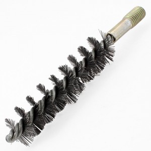 12mm Thread 25mm Diameter Steel Wire Tube Brush Cleaning Tool