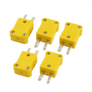 5 Pcs Yellow Plastic Case SMPW-K-M K Type Thermocouple Wire Connector