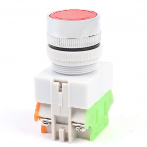 Round Red Cap 2P Momentary Electric Push Button Switch AC 660V 10A