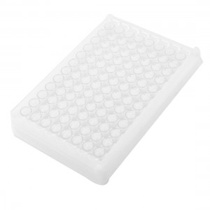 White Clear Plastic Rectangle Shape 96 Compartments Medium Binding Elisa Plate