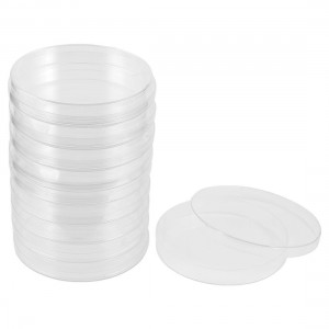 10 Pcs 90mm Diameter Cylinder Shape Clear Plastic Cell Culture Dish