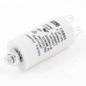 CBB60 5uF AC 450V Polypropylene Film Motor Running Capacitor for Washing Machine