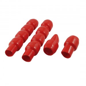 10 Pcs V-250 Red Soft Plastic Battery Terminal Boots Insulating Covers