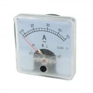 Plastic Housing AC 0-50A Analogue Ampere Panel Meter 2" Wide Class 2.5