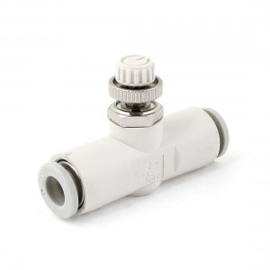 6mm to 6mm Air Pneumatic Speed Controller Push In Connector Fitting Gray