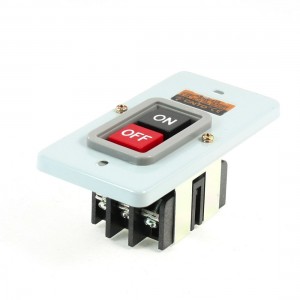 Black ON Red OFF Locking Start Stop Power Push Button Switch AC380V 15A