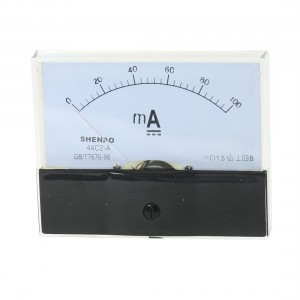 DC 0-100mA Fine Tuning Dial Panel Rectangle Analog Ampere Meter Amperemeter