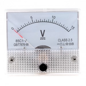 85C1-V DC 0-15V Rectangle Analog Panel Volt Meter Voltmeter Gauge