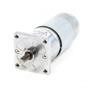 DC 24V 200RPM 6mmx15mm Shaft 2 Pins 38mm Diameter Electric Power Geared Motor
