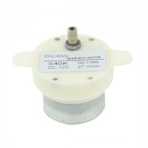 27RPM DC 12V 2 Wires Gear Box Electric Speed Reduce Motor