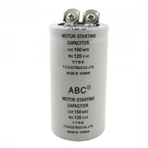 Cylinder 150MFD 125VAC Motor Starting Capacitor New