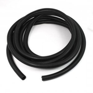 16.7Ft Length 13/16" Outer Diameter Plastic Split Loom Tubing Black