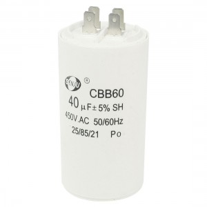 Washing Machine CBB60 Nonpolar Motor Running Capacitor AC 450V 40uF 50/60Hz