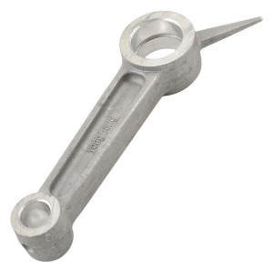 Silver Tone Aluminum Alloy Air Compressor Connecting Rod 13mm x 24mm x 84mm