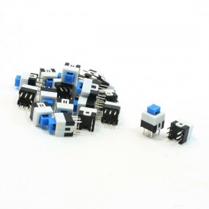 6 Pin Terminals Latching Action Tact Tactile Switch 7mm x 7mm x 13mm 20 PCS