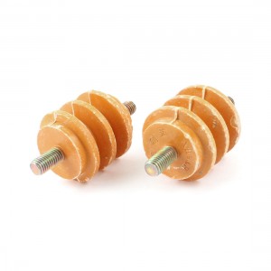 2 Pcs 2" Height 13/32" Thread Dia 660V Busbar Enhanced Insulator Supporter