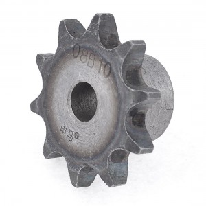 Pilot Bore 10 Teeth Gathering Chain Drive Sprocket 46mm x 28mm Silver Tone