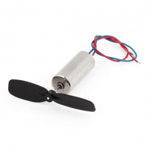 Helicopter 7mm x 16mm 2 Wires Magnetic Micro Coreless Motor DC 3.7V 48000RPM