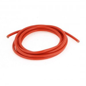 Electric Equip Part 10# Silicone Resin Cover Copper Core Red Wire 78.7"