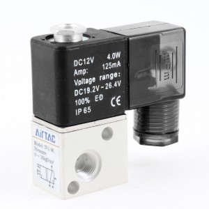 3V1 06 DC 12V 4W 125mA Pneumatic Air Solenoid Valve Coil Black White