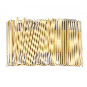 100 Pcs 1.4mm Dia Serrated Tip Spring Testing Probes Pin