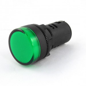 AC/DC12V 20mA Green LED Power Indicator Pilot Single Light Lamp 20mm