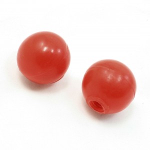 2 Pcs Machine Control Handle Threaded Ball Knob Red 24mm Dia 6mm Hole