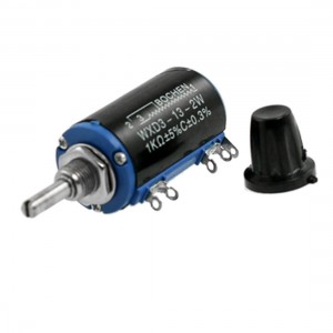 WXD3-13 1K Ohm 2W Watt Rotary Wirewound Multiturn Potentiometer w Knob