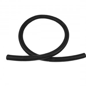 21.2mm Dia Black Plastic Corrugated Conduit Tube 1M NEW
