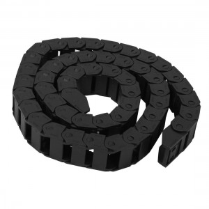 Machinery Black Towline Drag Chain Wire Carrier 15 x 20mm 1M