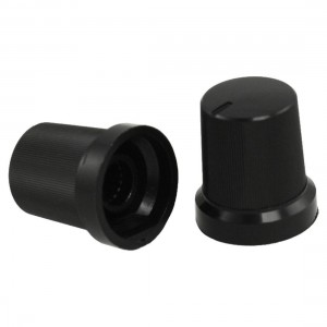 10 Pcs Black 6mm Shaft 13mm Top Dia Potentiometer Volume Control Knobs 