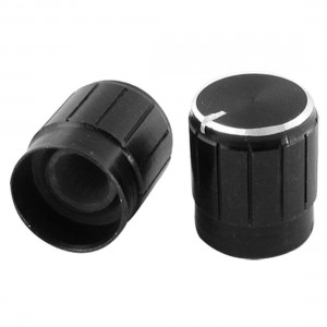 6 x Black Potentiometer Volume Control Rotary Knobs 0.59"